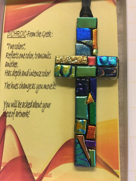 Dichroic Crosses Clear or Black