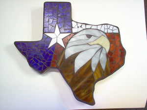 Texas Shaped Stone With Eagle