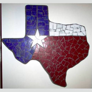 Texas shaped flagged stone